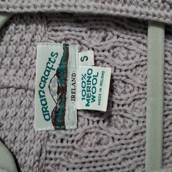 Aran Crafts Women's Cardigan in Light Gray - Picture 2 of 4